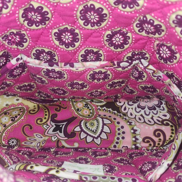 Vera Bradley Morgan Tote Bag Very Berry Paisley Pink Quilted Purse Retired 2011 - Picture 7 of 9